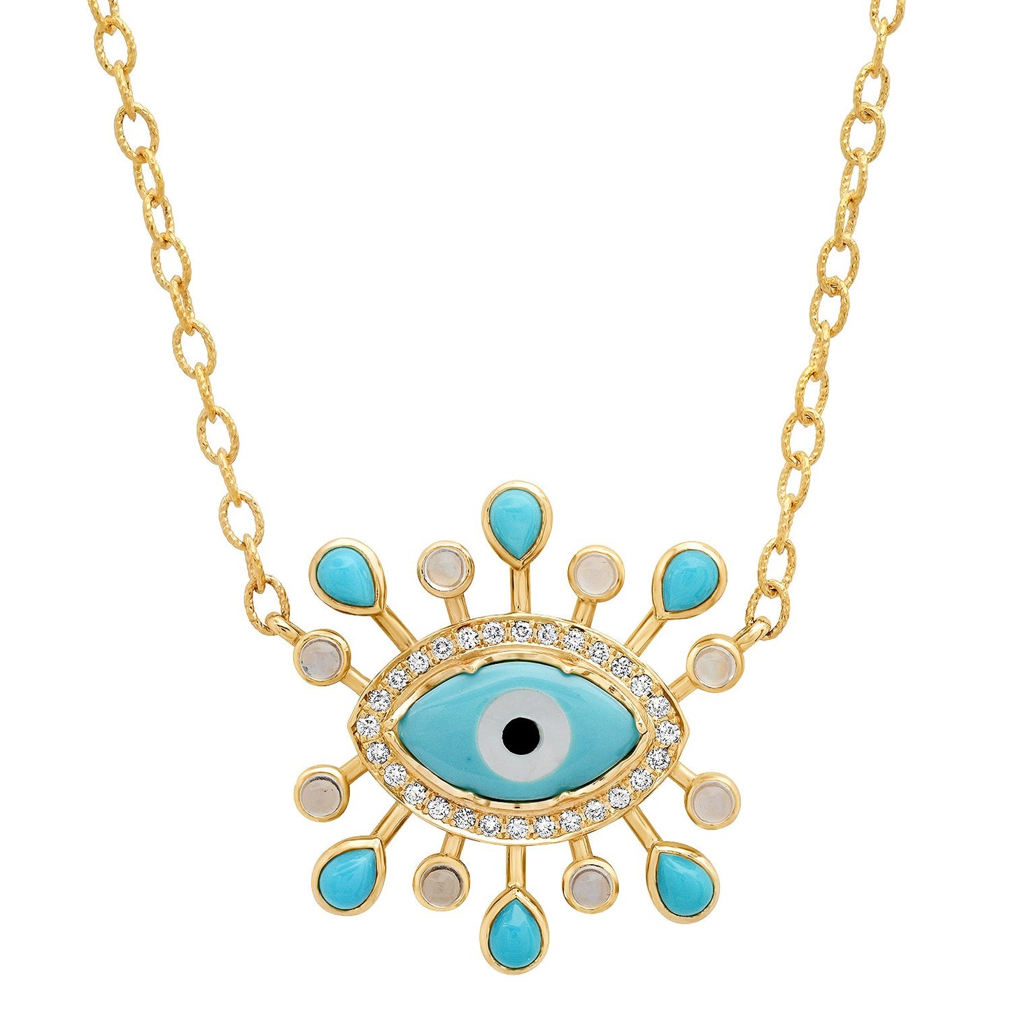 LUCY MALIKA MILLA EVIL EYE NECKLACE