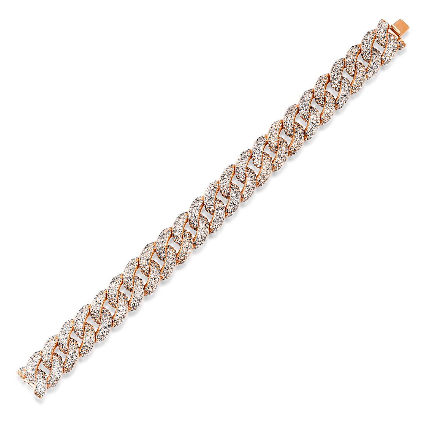 LUCY MALIKA PAVE DIAMOND CUBAN LINK BRACELET