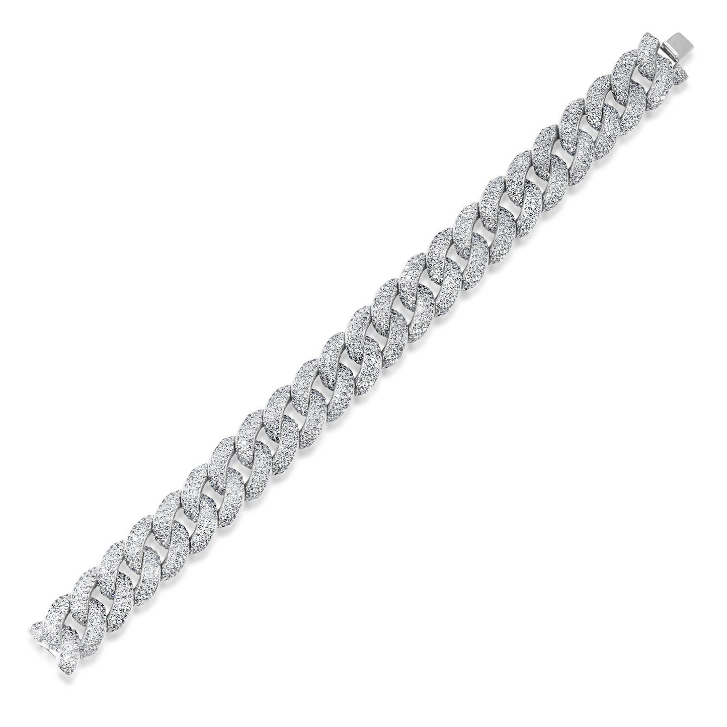 LUCY MALIKA PAVE DIAMOND CUBAN LINK BRACELET