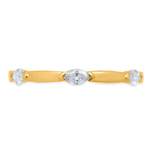 LUCY BRIDAL NAVETTE BAND DIAMOND RING
