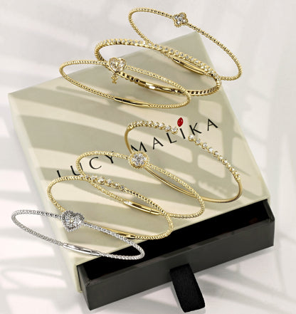 LUCY MALIKA DIAMOND BANGLE BRACELET
