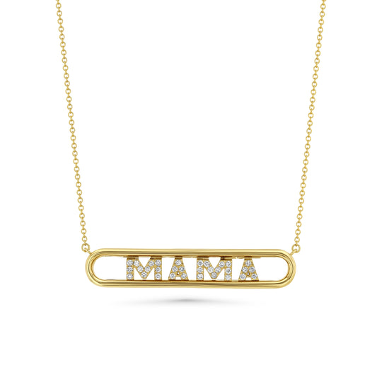LUCY MALIKA GLIDING "MAMA" DIAMOND NECKLACE