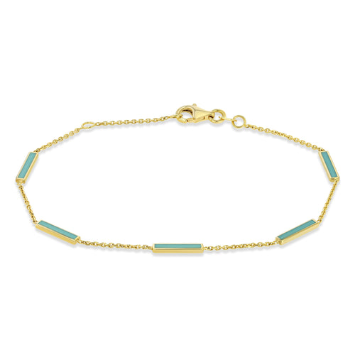 LUCY MALIKA TERQUOISE BAR BRACELET