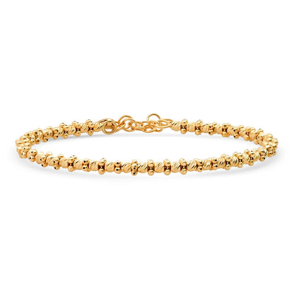 LUCY MALIKA DIAMOND CUT BEAD STACKER BANGLE BRACELET