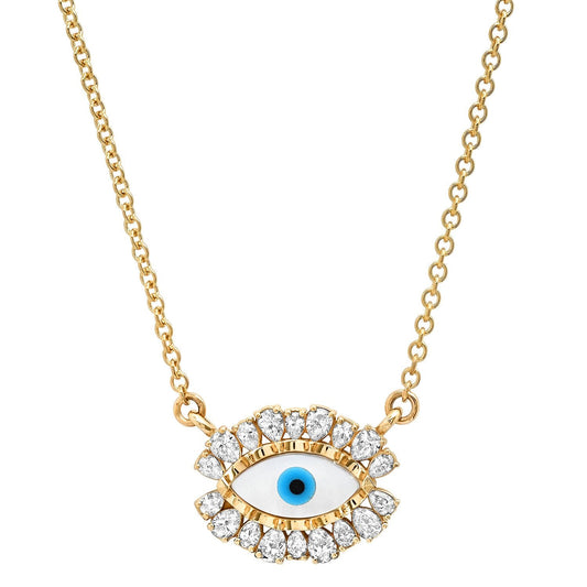 LUCY MALIKA PERLA EVIL EYE NECKLACE