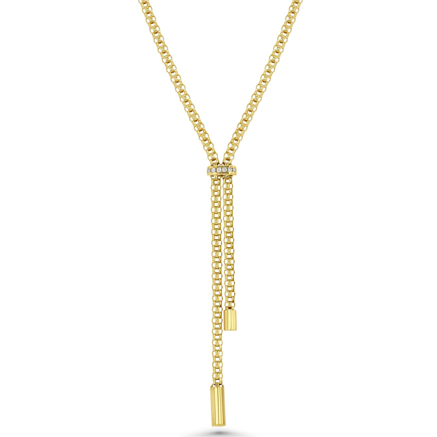 LUCY MALIKA LARIAT DROP DIAMOND NECKLACE