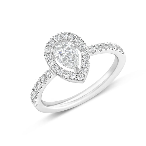 LUCY BRIDAL PEAR AUREOLA RING