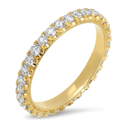 LUCY MALIKA MILLGRAIN ETERNITY RING