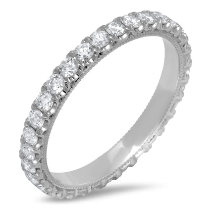 LUCY MALIKA MILLGRAIN ETERNITY RING