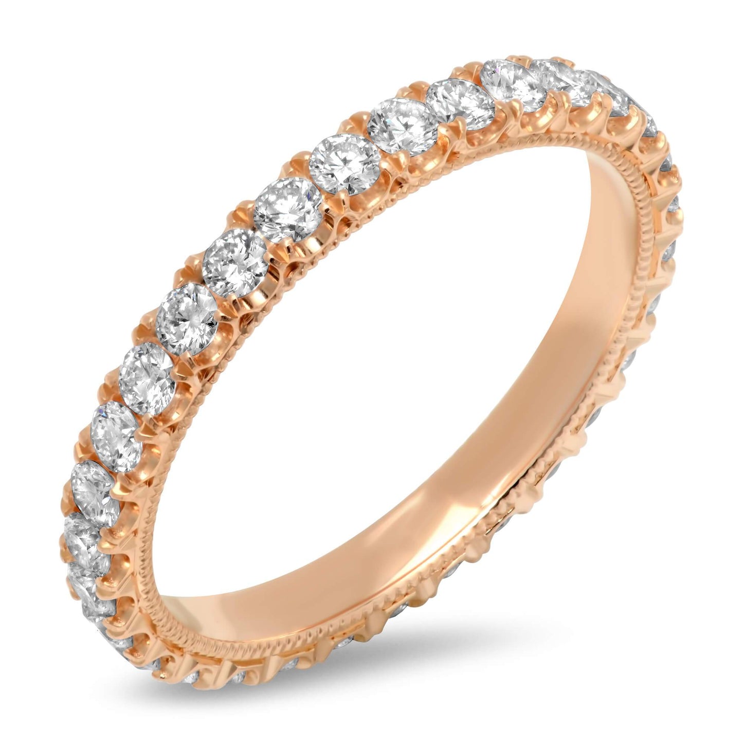LUCY MALIKA MILLGRAIN ETERNITY RING