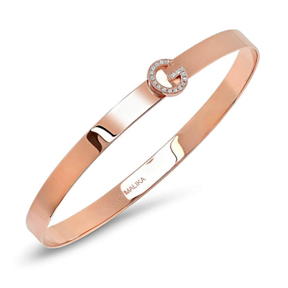 LUCY MALIKA PERSONALIZED INITIAL BANGLE BRACELET