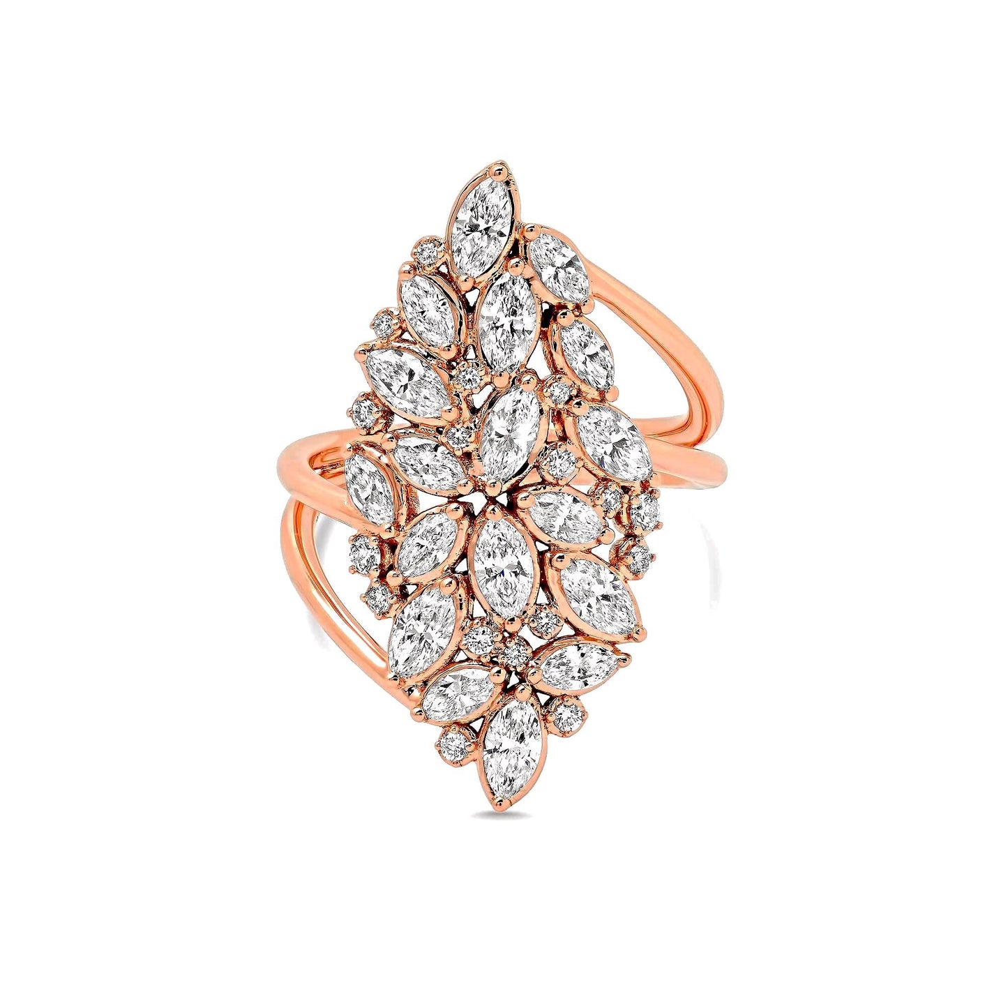 LUCY MALIKA FORTUNA DIAMOND STATEMENT RING