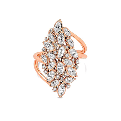 LUCY MALIKA FORTUNA DIAMOND STATEMENT RING