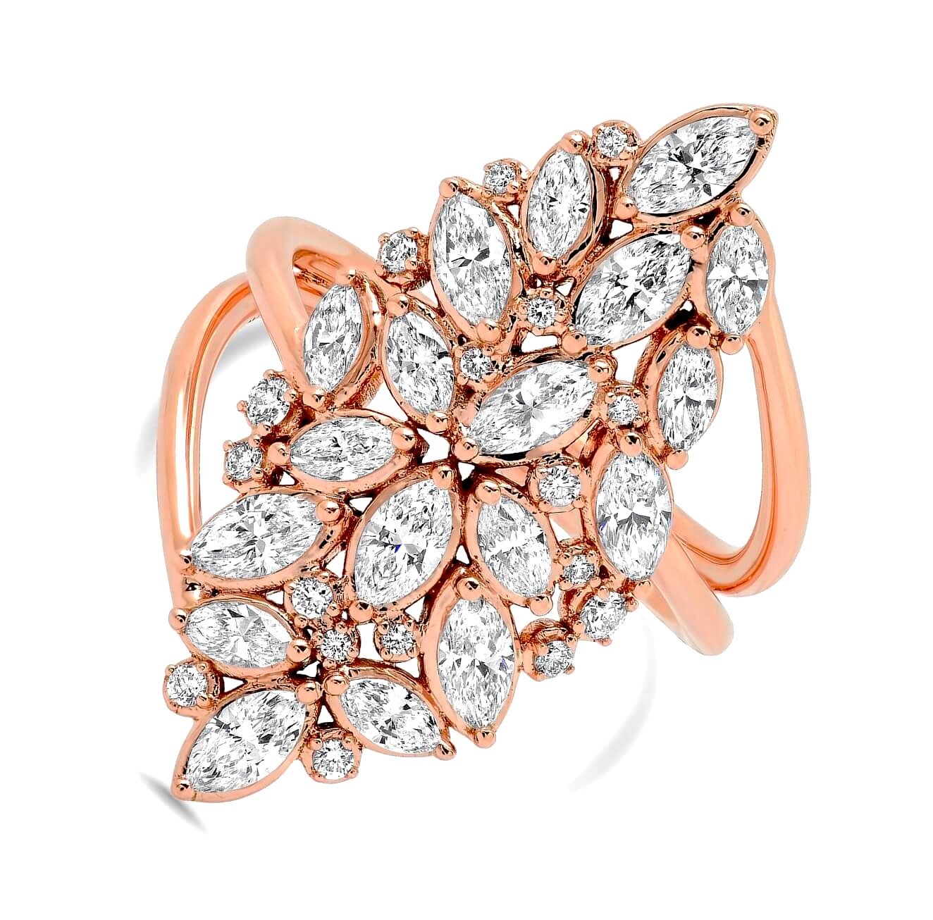 LUCY MALIKA FORTUNA DIAMOND STATEMENT RING