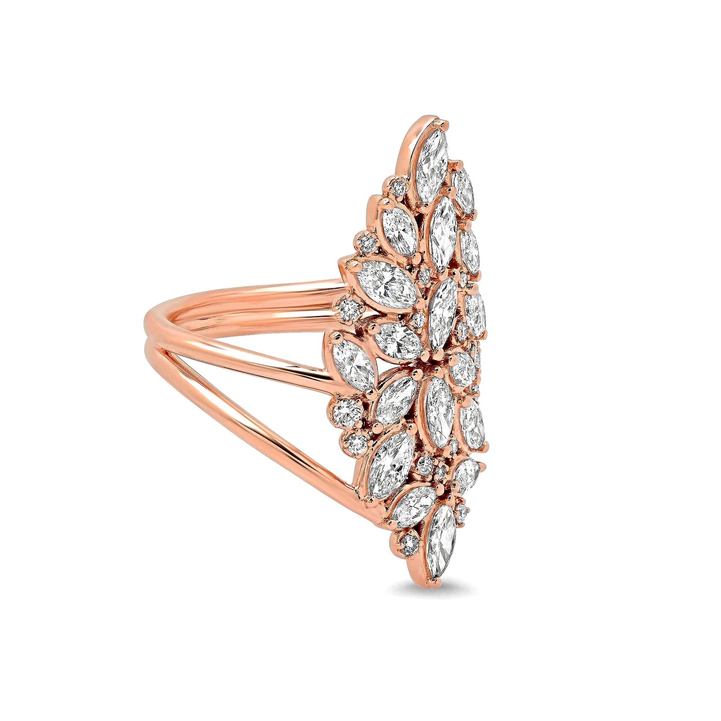 LUCY MALIKA FORTUNA DIAMOND STATEMENT RING