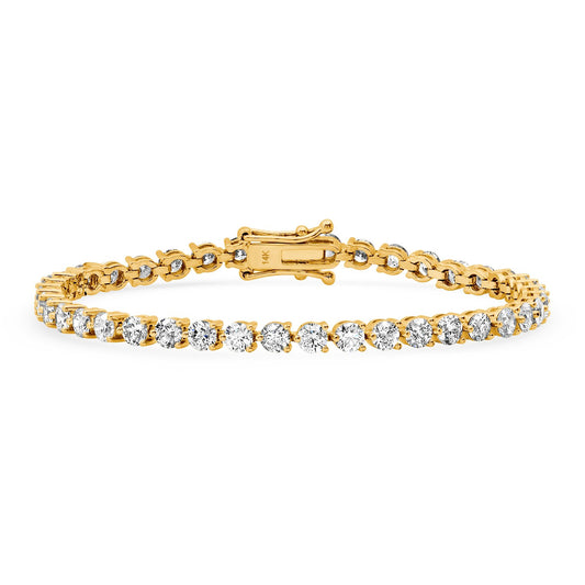LUCY MALIKA 3 PRONG DIAMOND TENNIS BRACELET