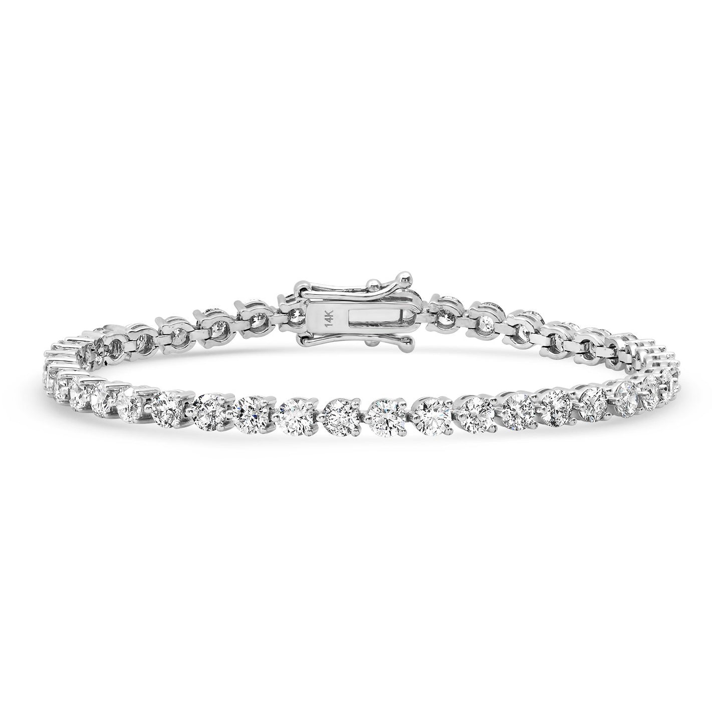 LUCY MALIKA 3 PRONG DIAMOND TENNIS BRACELET