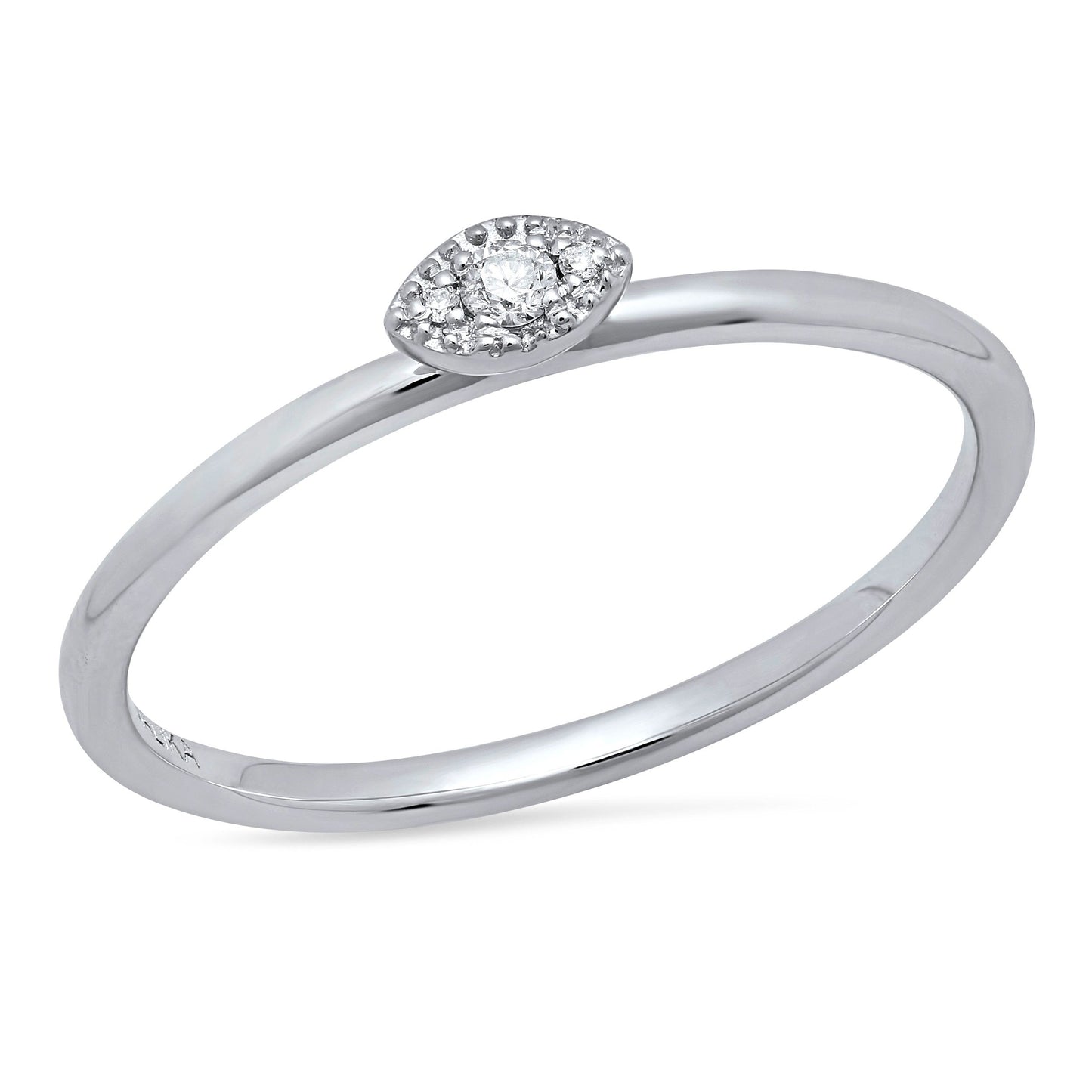 LUCY BRIDAL NAVETTE TRINE MARQUISE STACKER