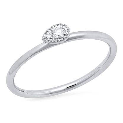 LUCY BRIDAL NAVETTE TWINE PEAR STACKER