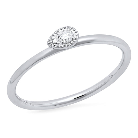 LUCY BRIDAL NAVETTE TWINE PEAR STACKER