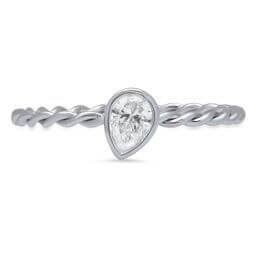 LUCY BRIDAL NAVETTE TWISTED PEAR STACKER