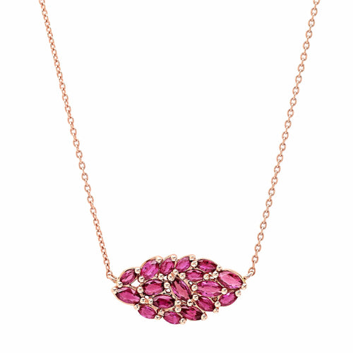 LUCY MALIKA NAVETTE RUBY NECKLACE