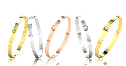 LUCY MALIKA PERSONALIZED INITIAL BANGLE BRACELET