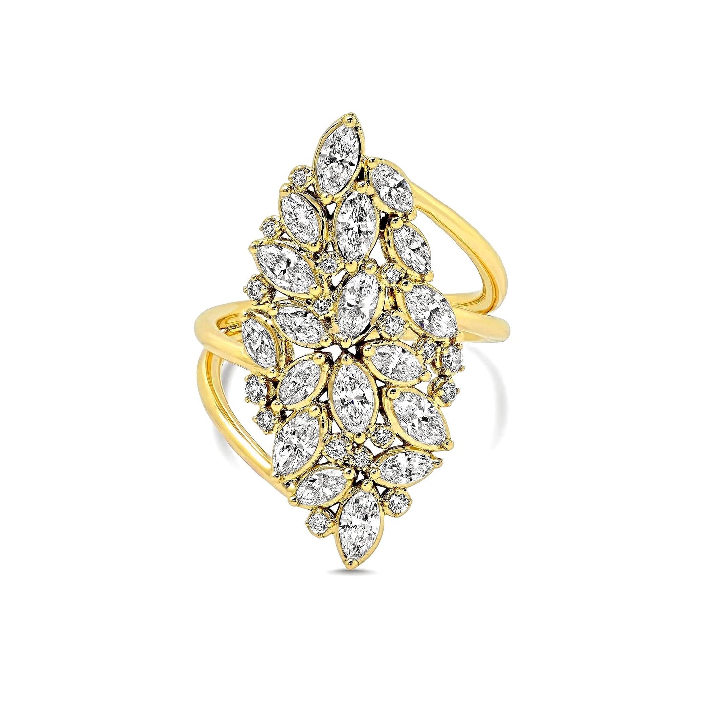 LUCY MALIKA FORTUNA DIAMOND STATEMENT RING