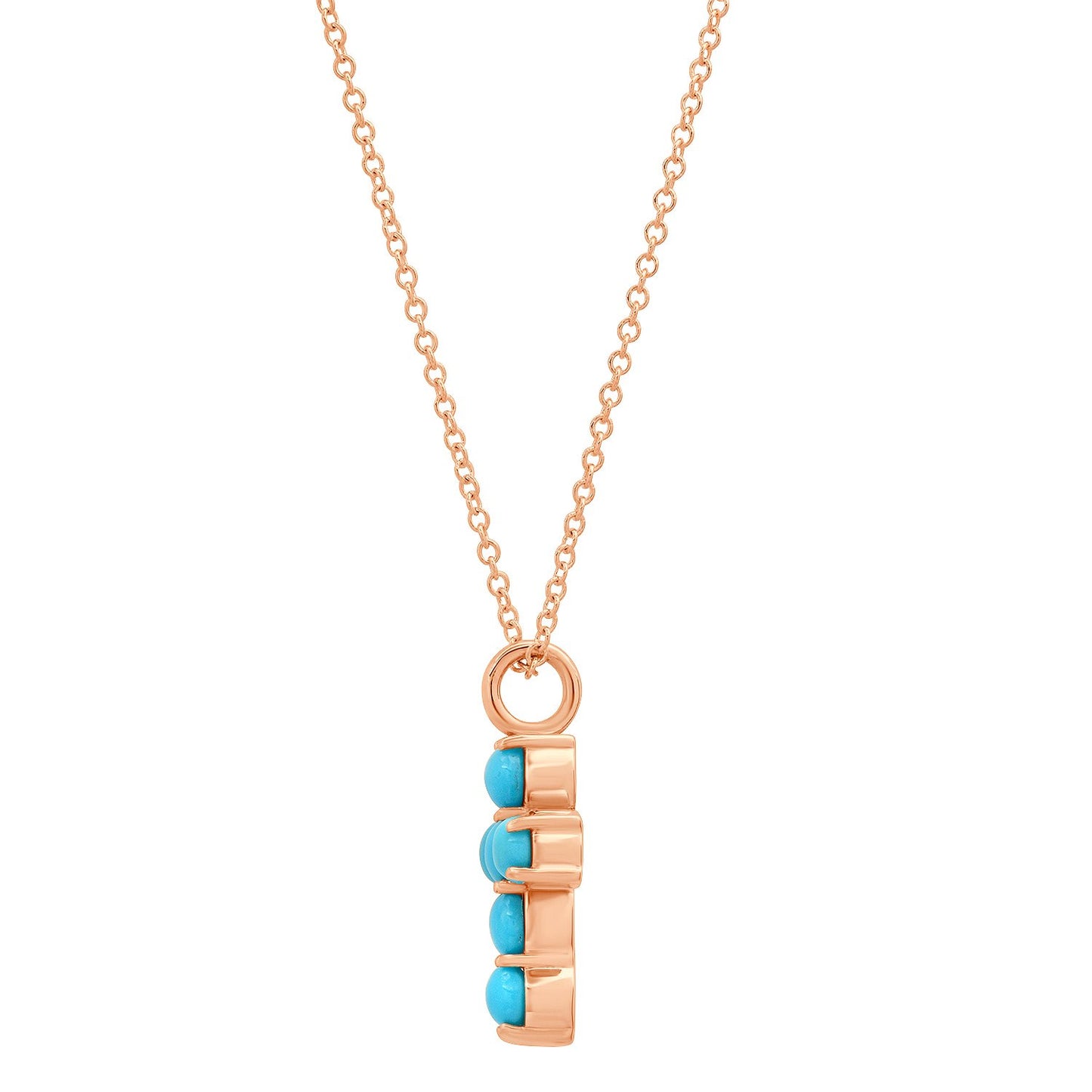 LUCY MALIKA TURQIOSE CROSS NECKLACE