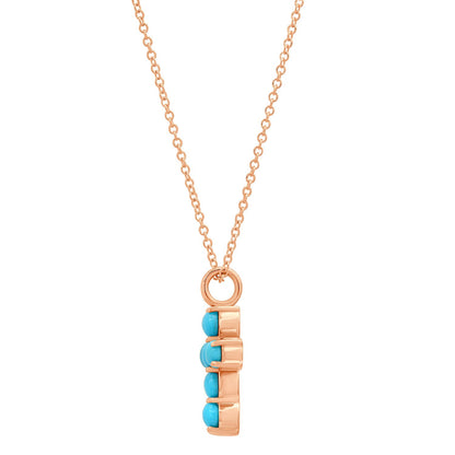 LUCY MALIKA TURQIOSE CROSS NECKLACE