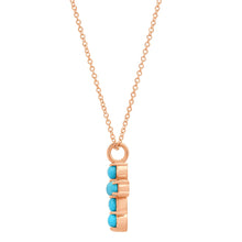 Load image into Gallery viewer, LUCY MALIKA TURQIOSE CROSS NECKLACE