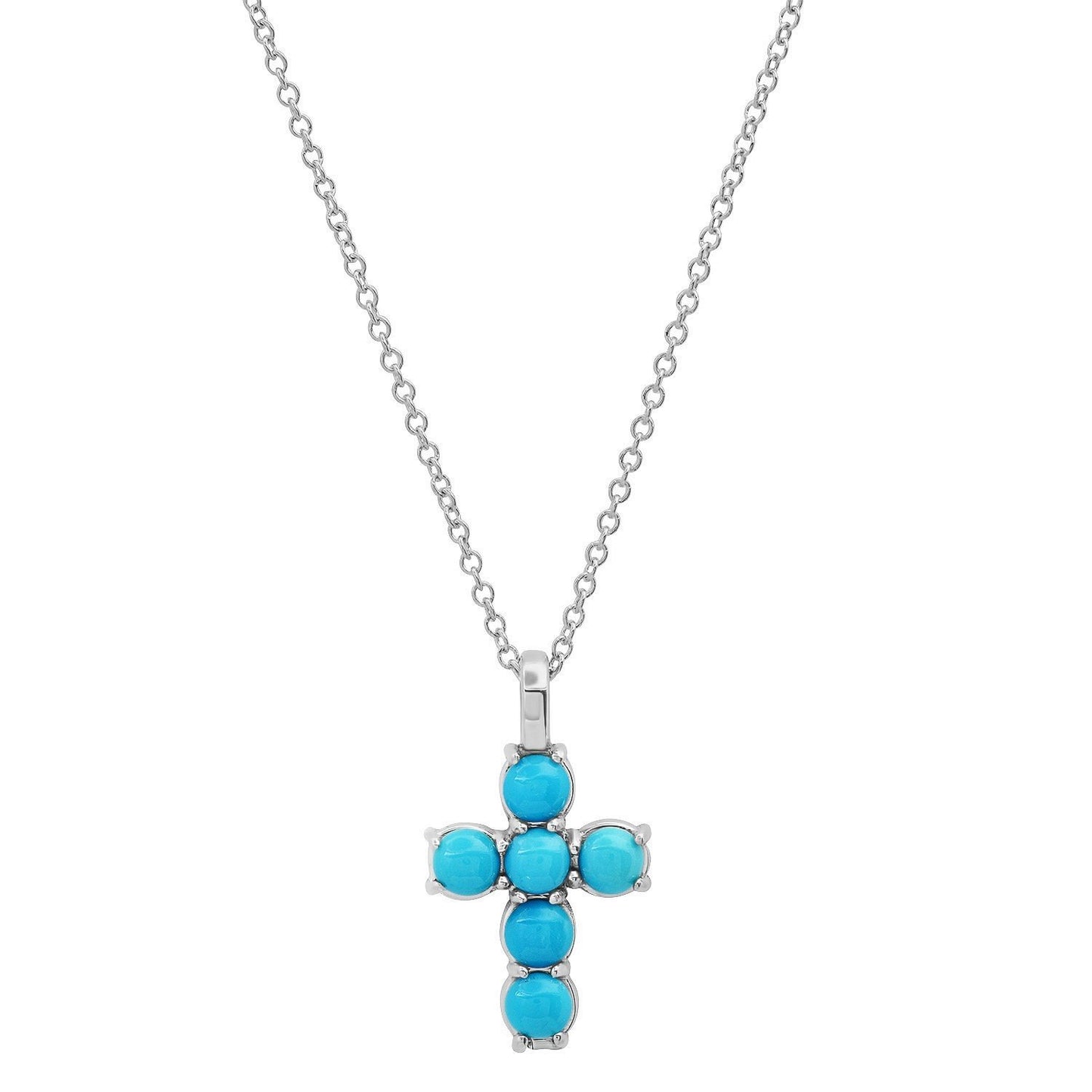 LUCY MALIKA TURQIOSE CROSS NECKLACE
