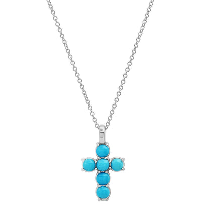 LUCY MALIKA TURQIOSE CROSS NECKLACE