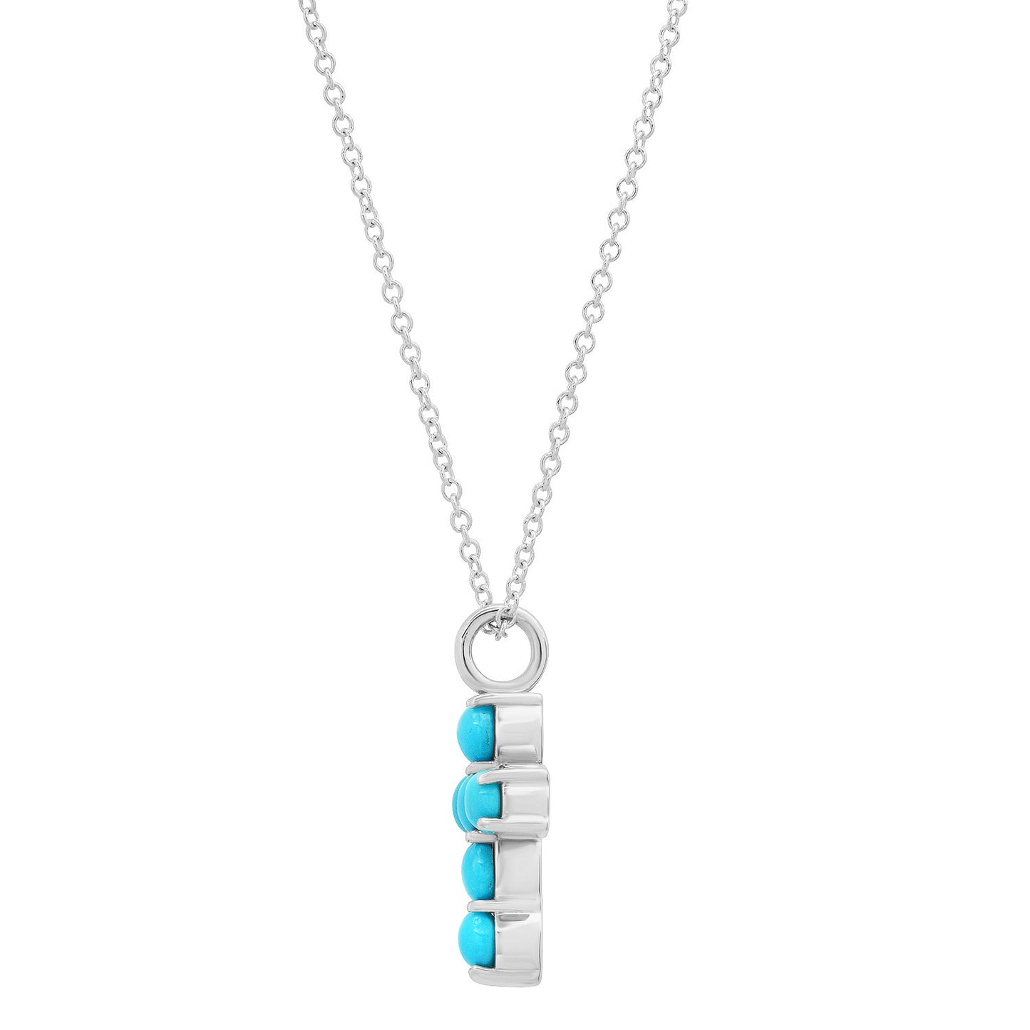 LUCY MALIKA TURQIOSE CROSS NECKLACE