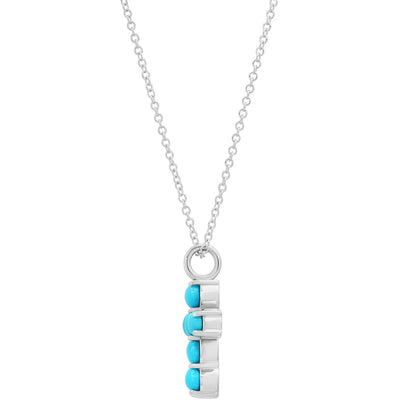 LUCY MALIKA TURQIOSE CROSS NECKLACE