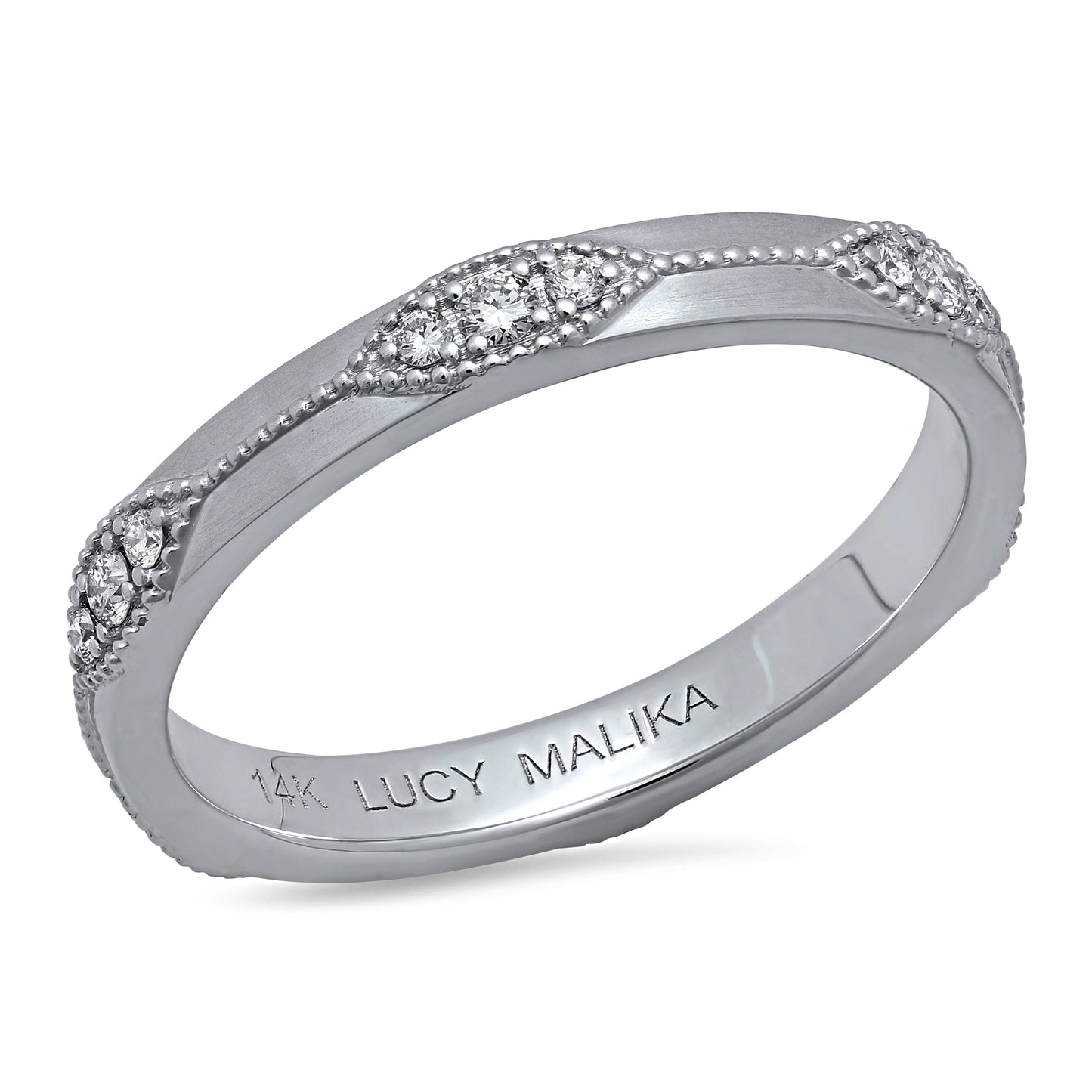 LUCY BRIDAL NAVETTE TRINE ETERNITY RING