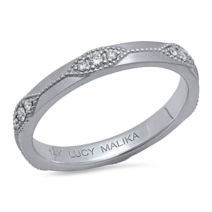 LUCY BRIDAL NAVETTE TRINE ETERNITY RING