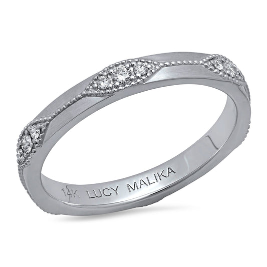 LUCY BRIDAL NAVETTE TRINE ETERNITY RING