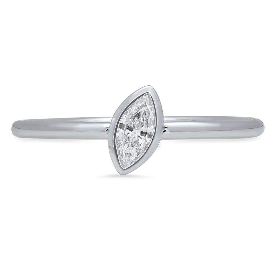 LUCY BRIDAL NAVETTE MARQUISE STACKER