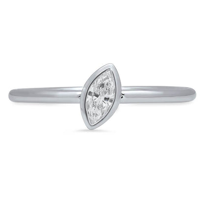 LUCY BRIDAL NAVETTE MARQUISE STACKER