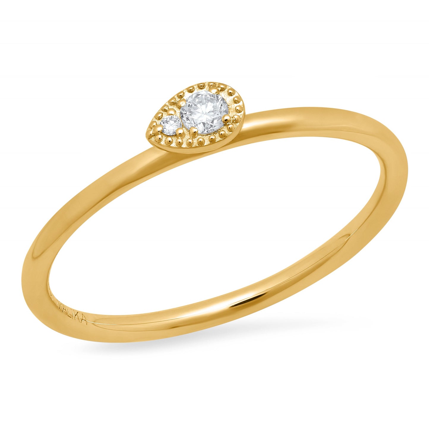 LUCY BRIDAL NAVETTE TWINE PEAR STACKER