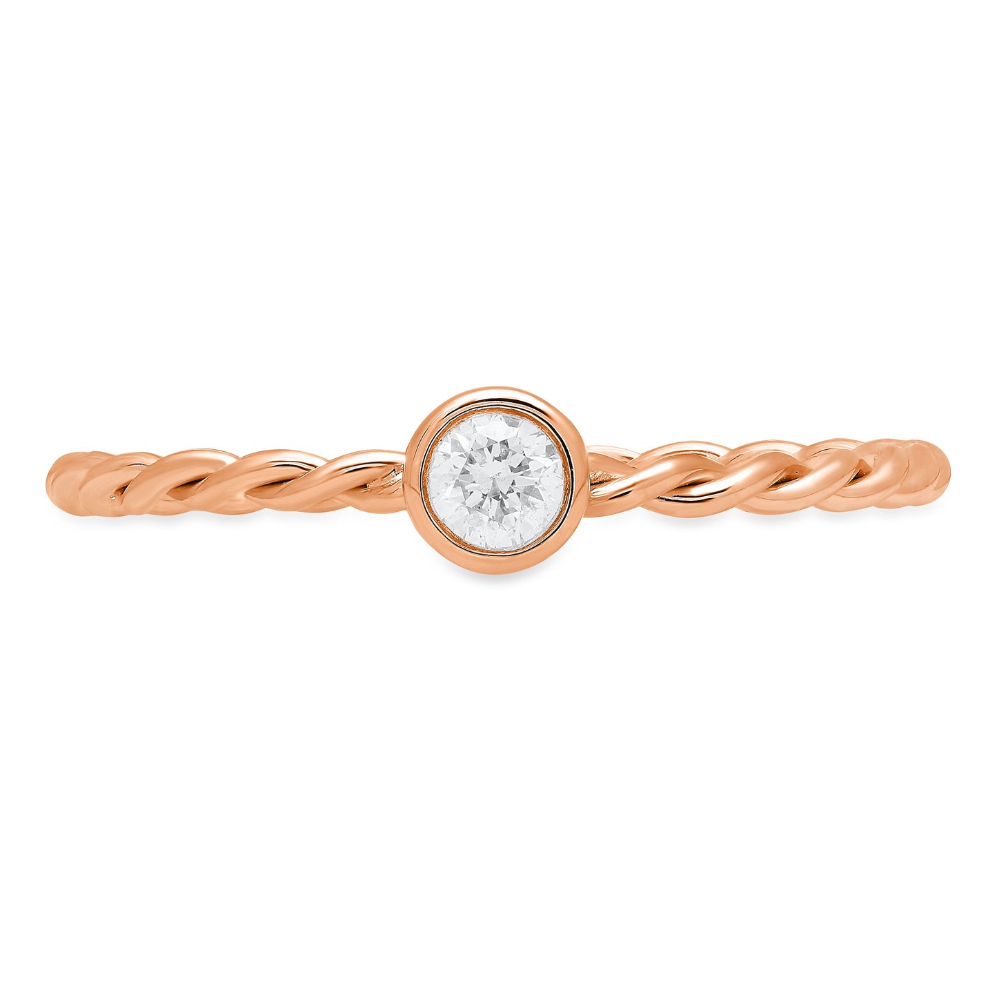 LUCY BRIDAL NAVETTE TWISTED ROTUND STACKER