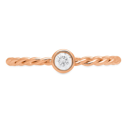 LUCY BRIDAL NAVETTE TWISTED ROTUND STACKER