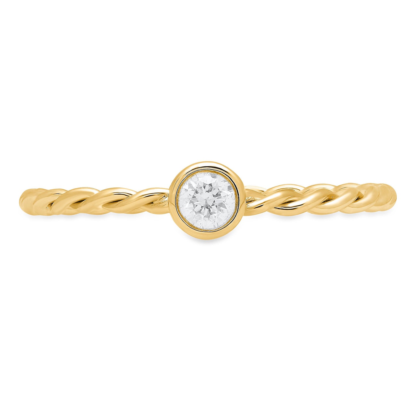 LUCY BRIDAL NAVETTE TWISTED ROTUND STACKER