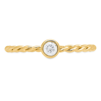 LUCY BRIDAL NAVETTE TWISTED ROTUND STACKER