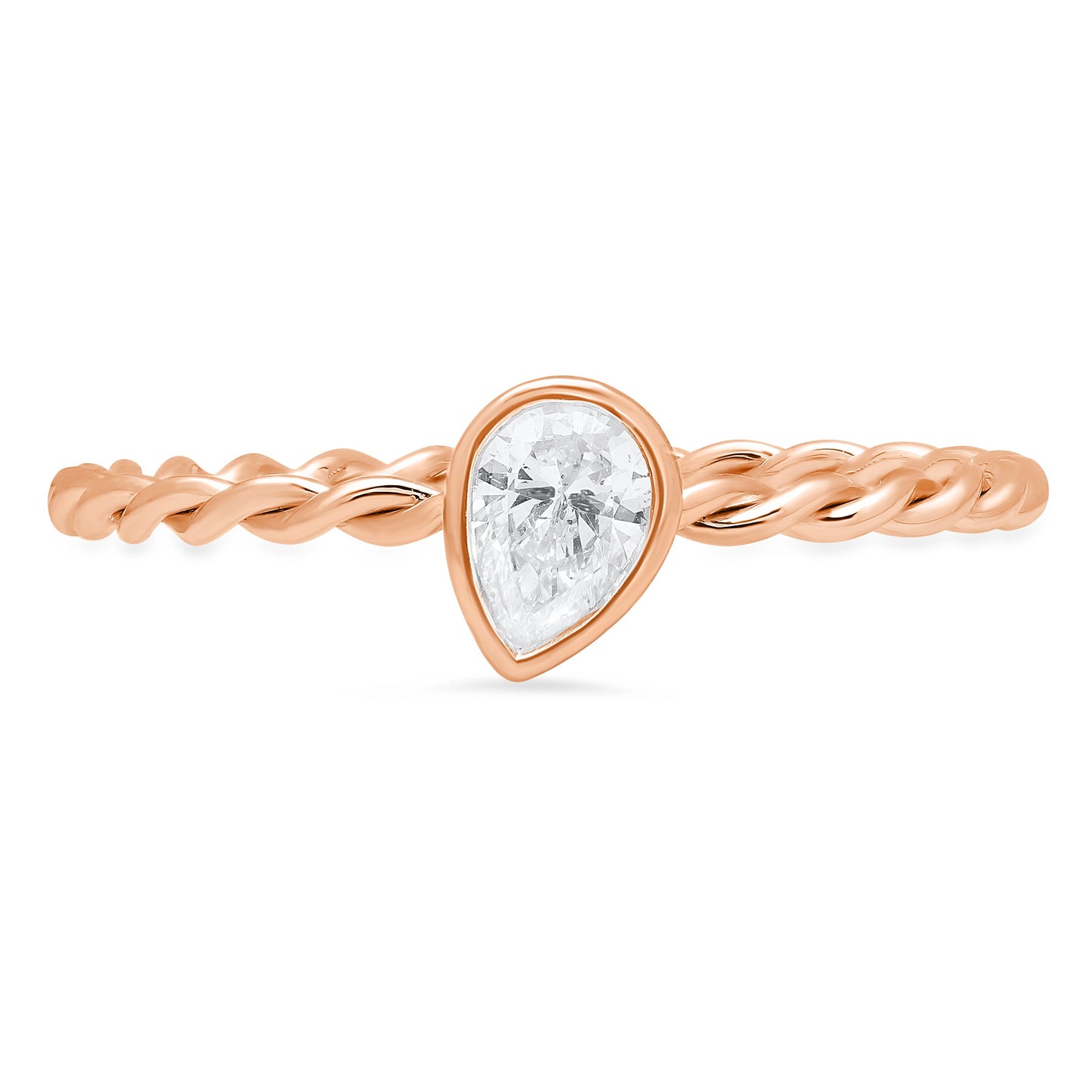 LUCY BRIDAL NAVETTE TWISTED PEAR STACKER