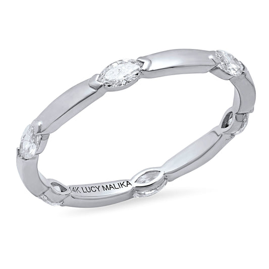 LUCY BRIDAL NAVETTE BAND DIAMOND RING