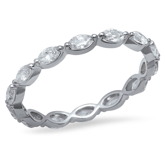 LUCY BRIDAL NAVETTE ETERNITY DIAMOND RING