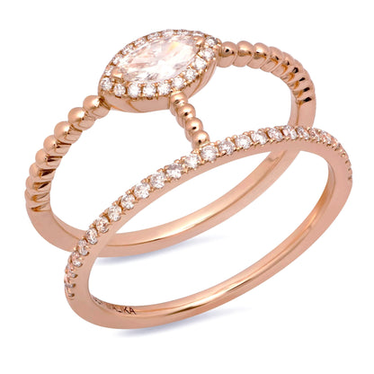 LUCY MALIKA DUPLE-BAR NAVETTE RING