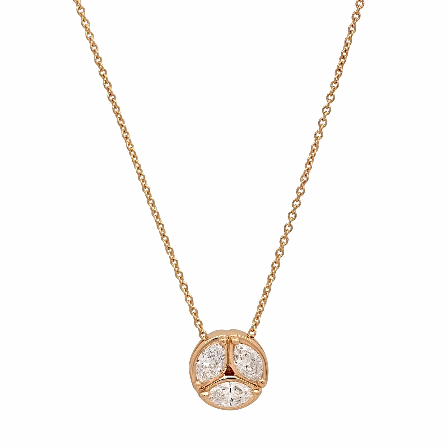 LUCY MALIKA NAVETTE UNITY DIAMOND NECKLACE